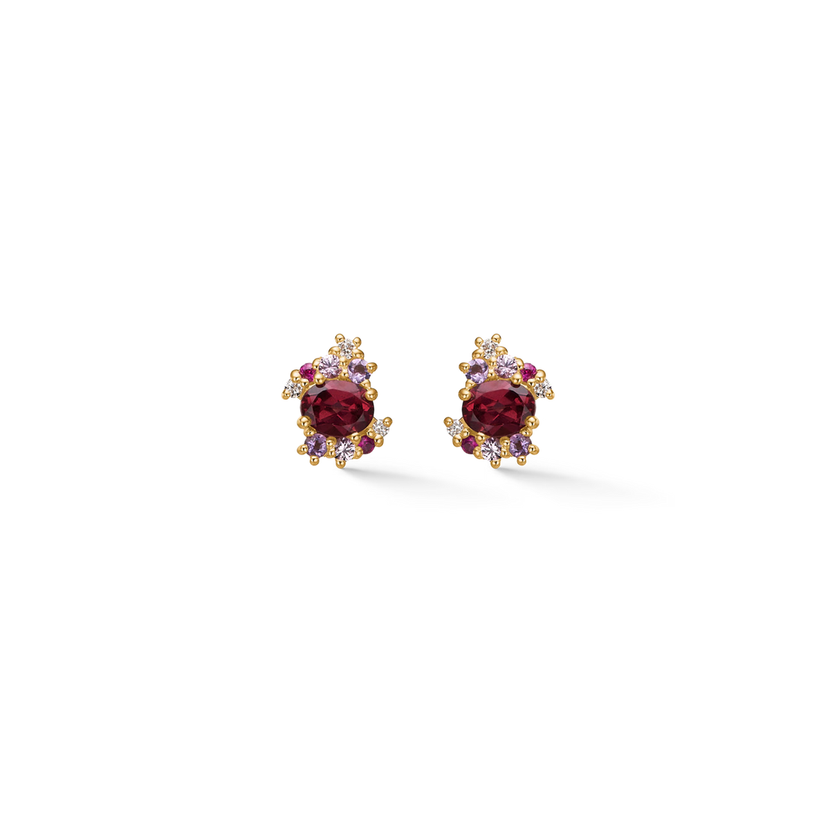 Mads Z Four Seasons Autumn Petite Granat Øreringe i 14 kt. Guld – 1516028