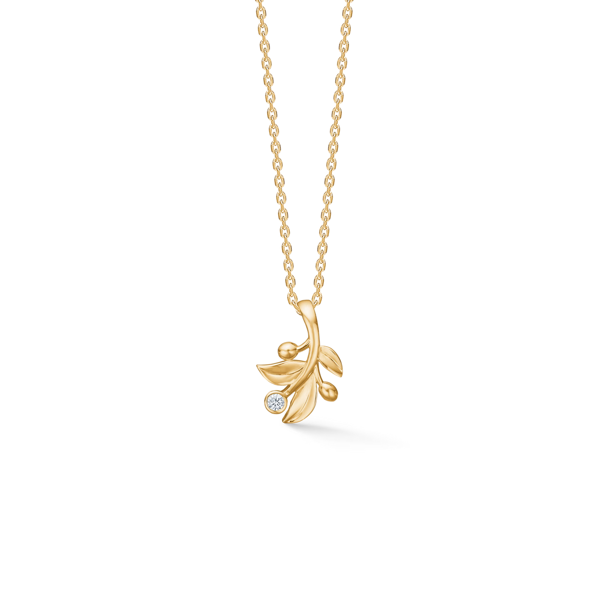 Mads Z Olive Love Vedhæng i 14 kt. Guld med Diamant – 1531103