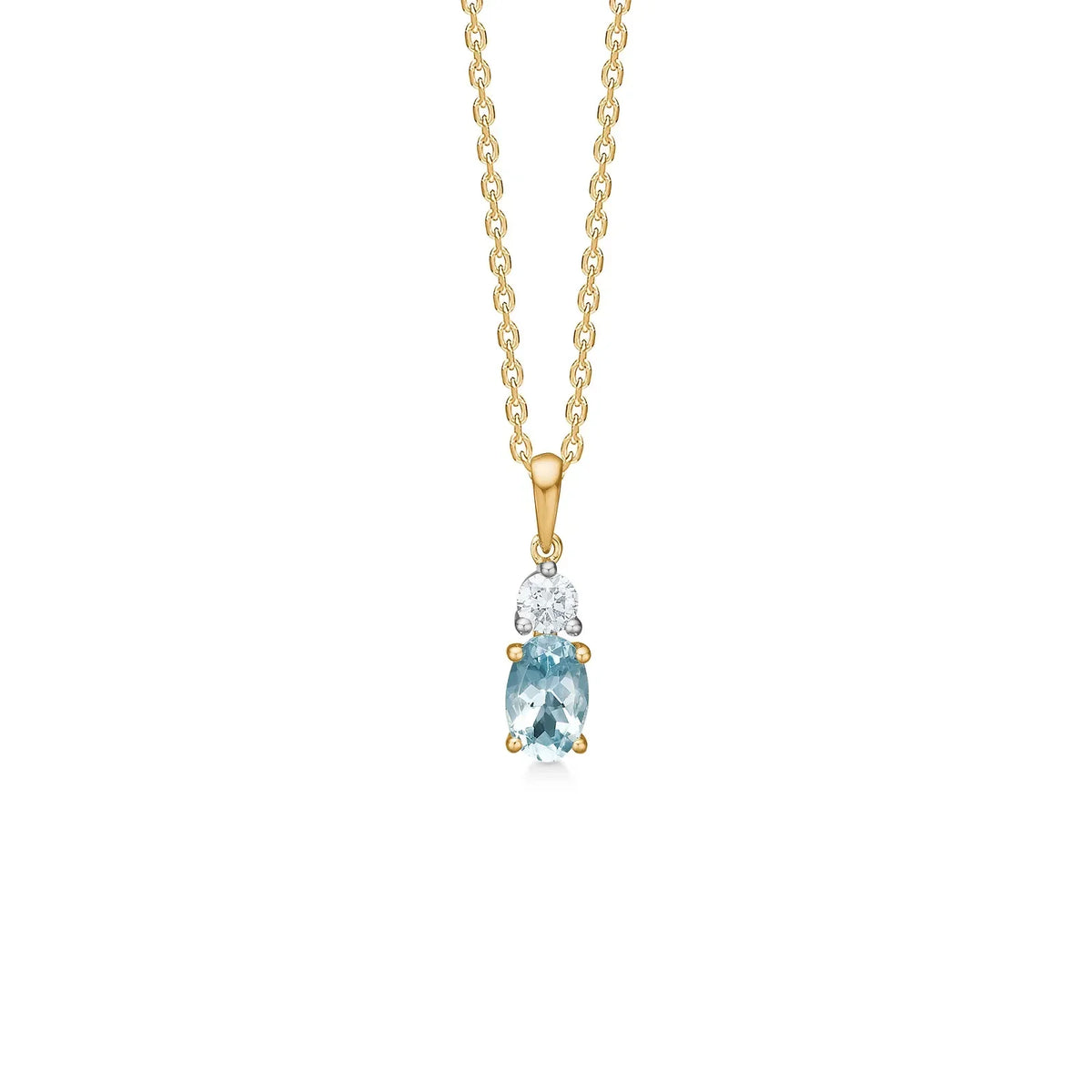 Mads Z 14kt Golden Sky Pendant Topaz + 0.08ct W/Si - - 1536128
