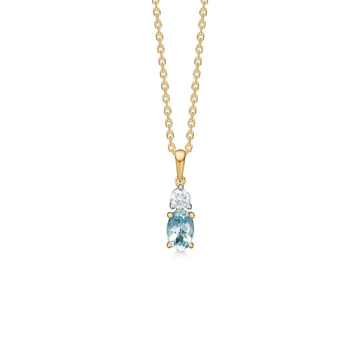 Mads Z 14kt Golden Sky Pendant Topaz + 0.08ct W/Si - - 1536128