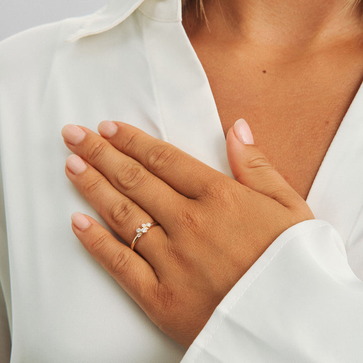 Mads Z Diamond Dew Ring i 14 kt. guld m. Diamanter – produktbillede 2
