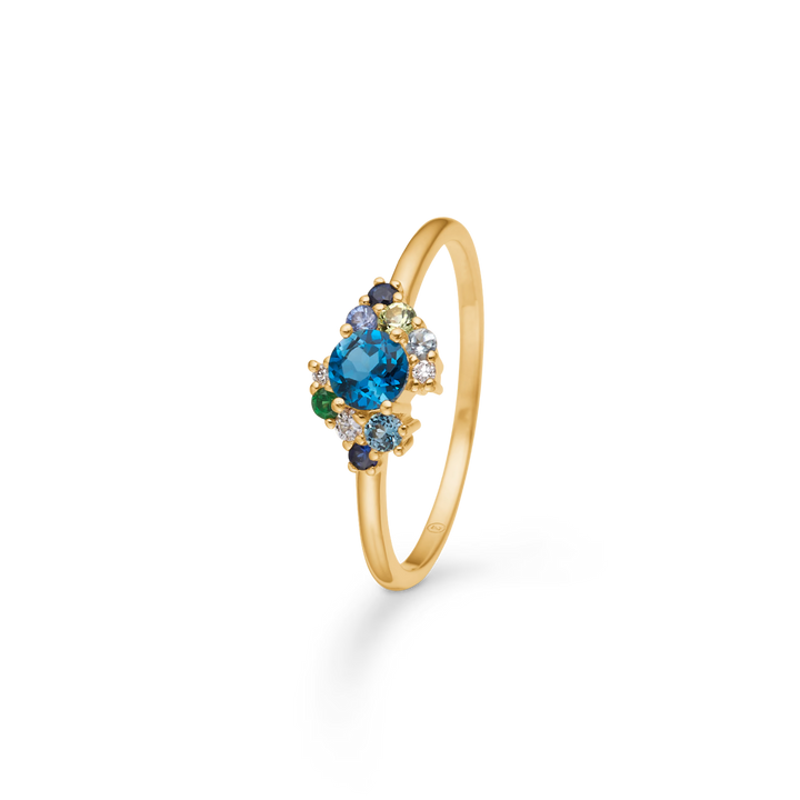 Mads Z Four Seasons Autumn Petite Blå Topas Ring i 14 kt. Guld – 1546027-001