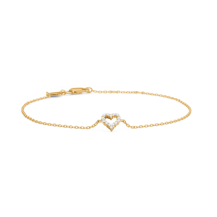 Mads Z Tender Heart Armbånd i 14 kt. Guld med Diamanter – 1551307