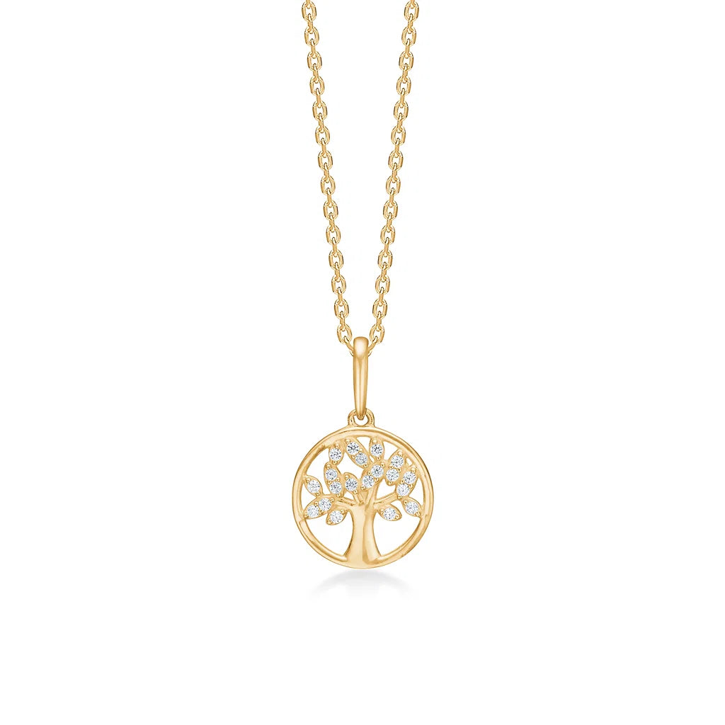 Mads Z 8kt Tree Of Life Vedhæng m. Zirkonia – 3337111