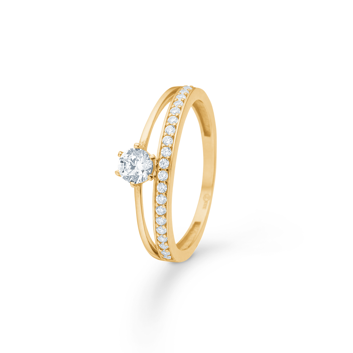 Mads Z 8kt Guld Ring Med Zirkonia – 3347058-001