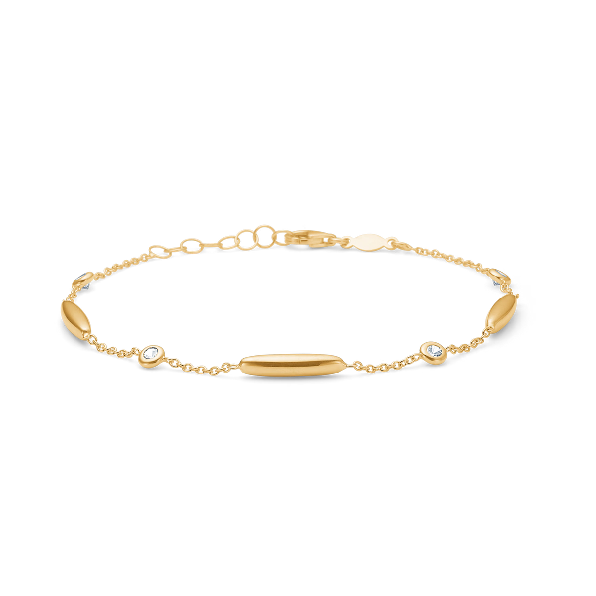 Mads Z Linera Armbånd i 8 kt. guld m. Zirkonia – 3357055