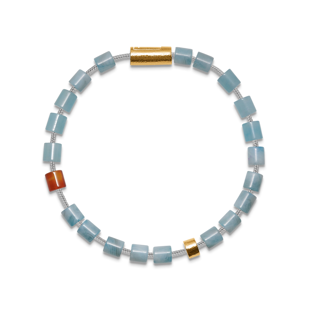 Mads Z Black Sun Turquoise Bay Armbånd - Turkis & Rød Agat – 5759001-001