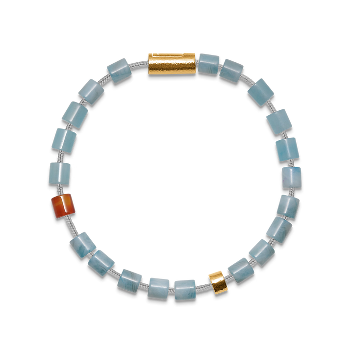 Mads Z Black Sun Turquoise Bay Armbånd - Turkis & Rød Agat – 5759001-001