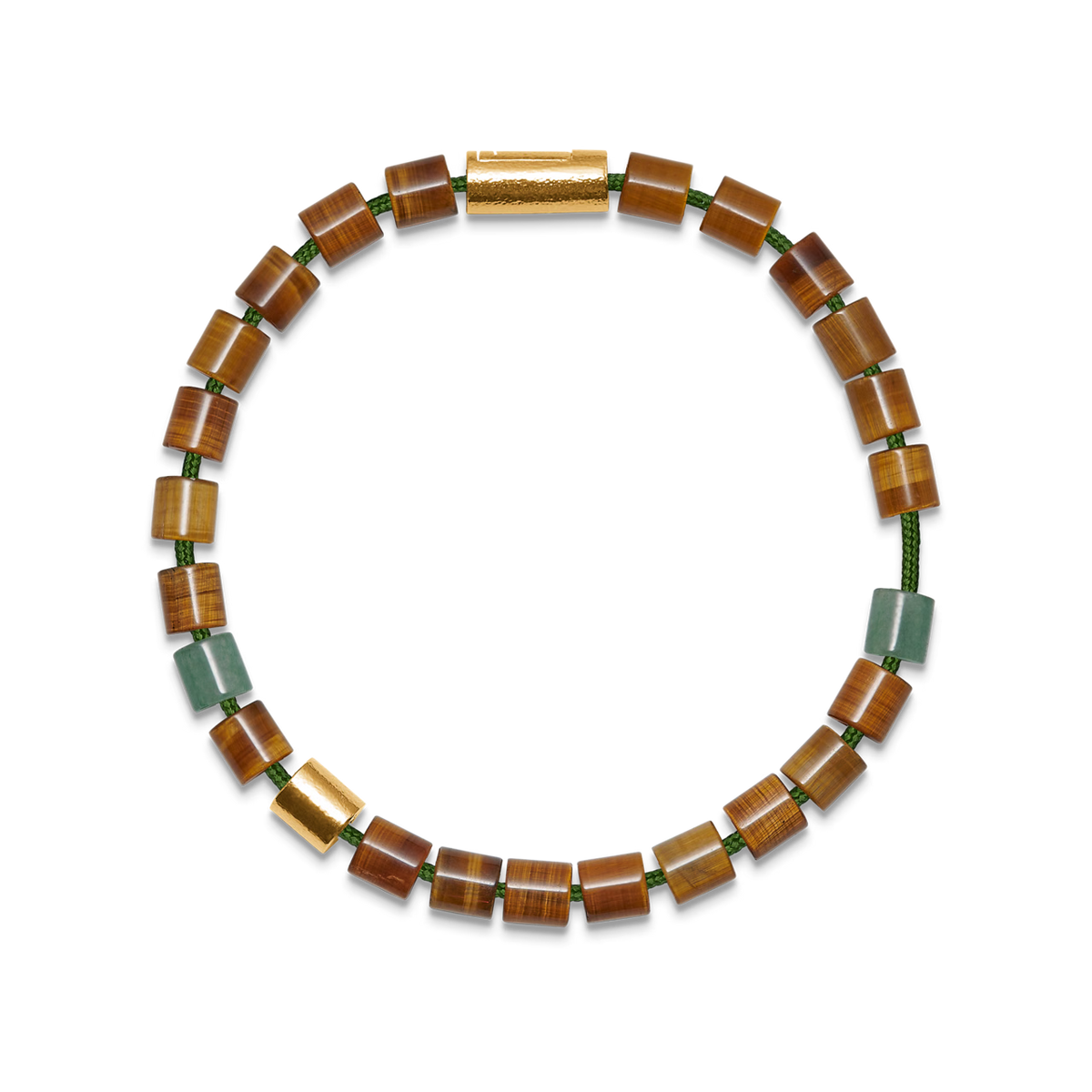Mads Z Black Sun Tiger Bay Armbånd - Tigerøje & Grøn jade – 5759004-001