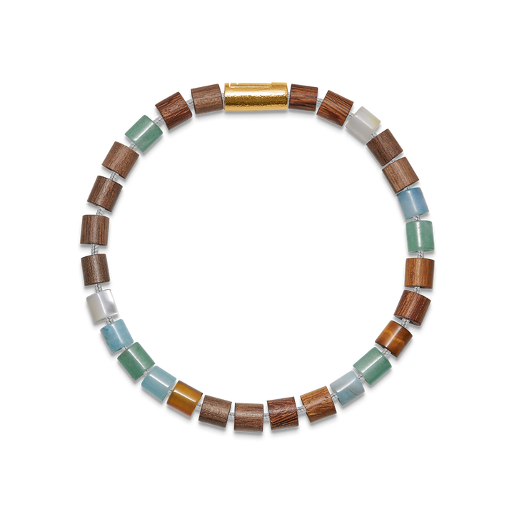 Mads Z Black Sun Blue Bay Armbånd - Ædelsten & Træperler – 5759012-001
