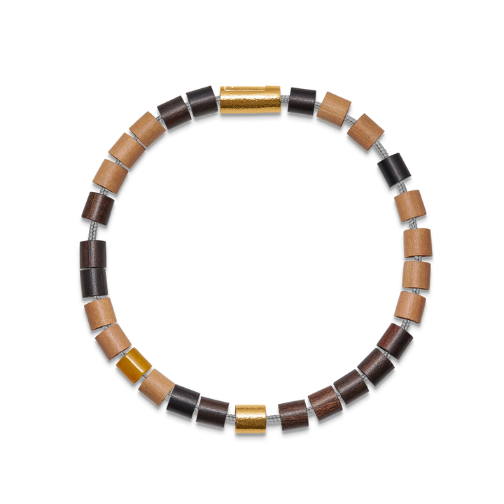 Mads Z Black Sun Yellow Bay Armbånd - Gul jade & Forgyldte – 5759018-001