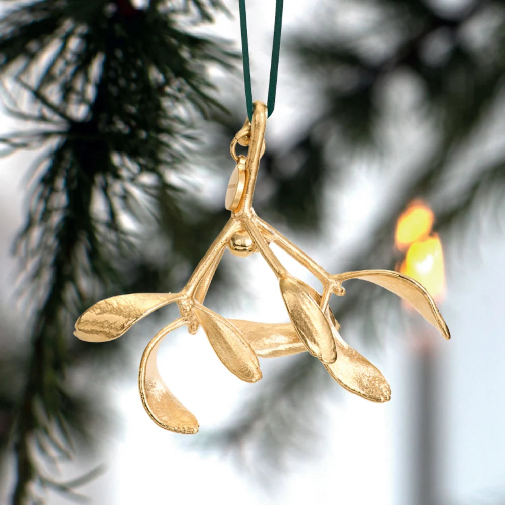 Flora Danica Mistletoe – 18 Karat Gold-Plated Christmas Decoration – FDJ-XMAS-MISTELTEN-G