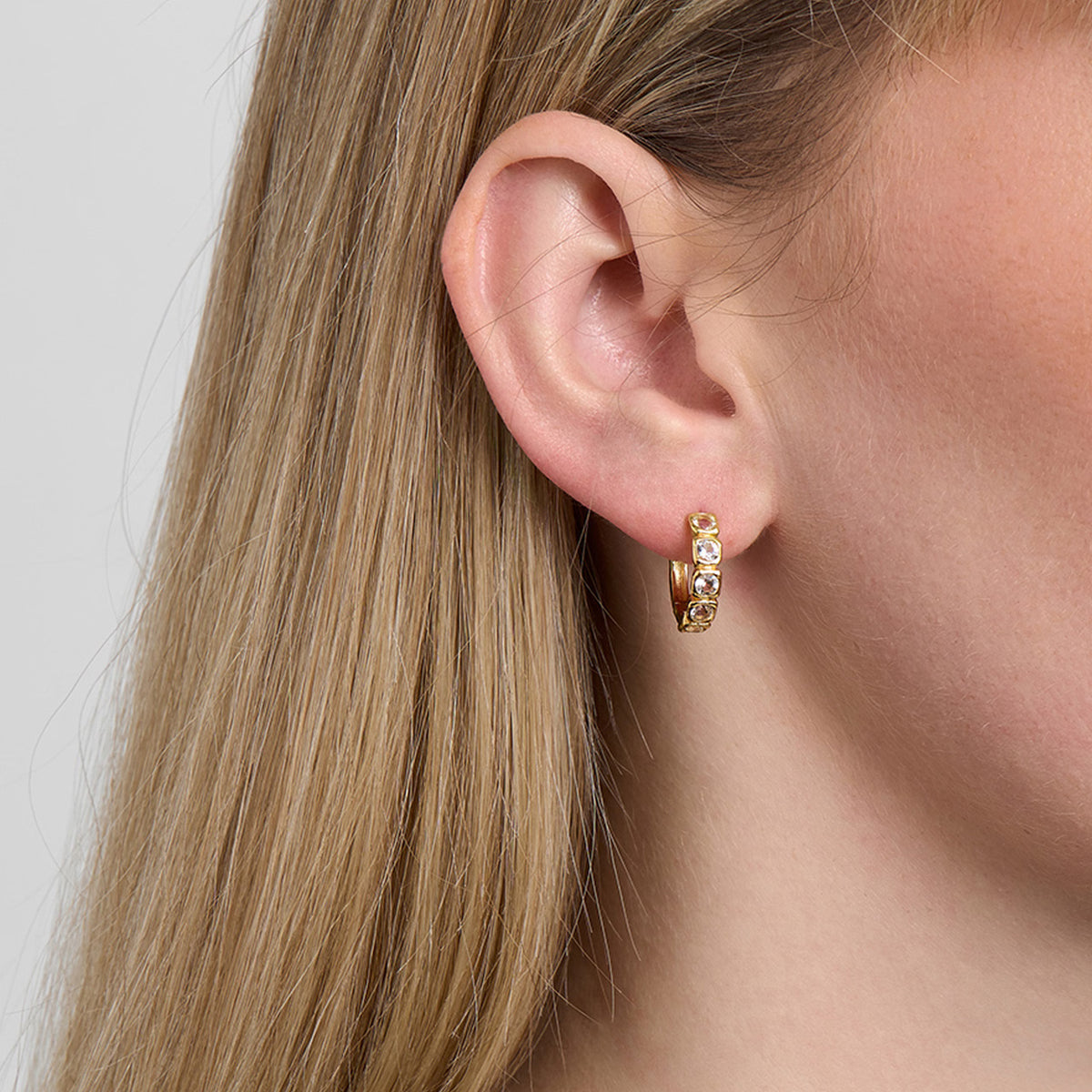 Studio Z Elera Hoops Large – Forgyldt Sterlingsølv m. Zirkonia – 7217957