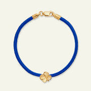 Flora Danica Four-Leaf Clover Silk Bracelet Student Blue 