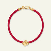 Flora Danica Four-Leaf Clover Silk Bracelet Student Red 