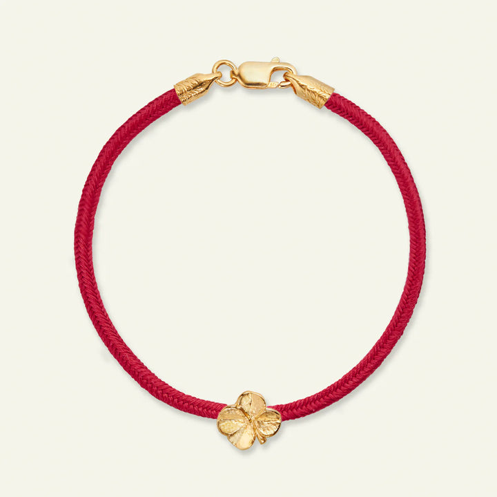 Flora Danica Firkløver Silke Armbånd Student Rød – 907.FLC-SILK-STX-G-001