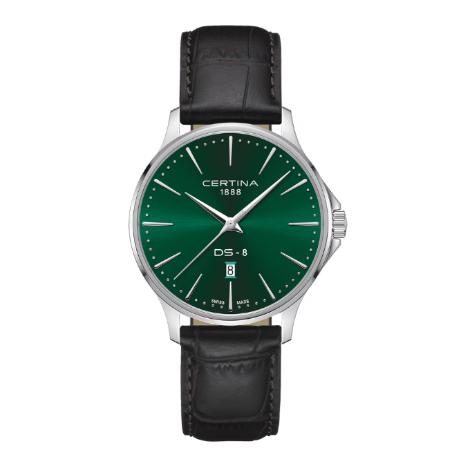 Certina DS-8 Gent 40mm – Green Dial & Leather Strap – C0454101609100