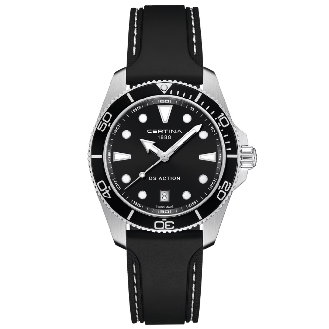 Certina DS Action - 40mm Black Rubber Strap – product image 5