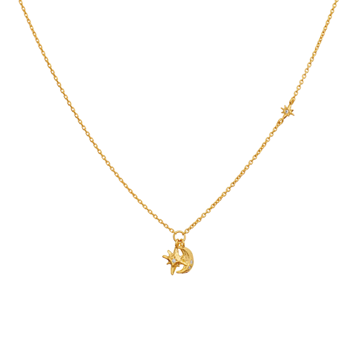 Maanesten Erica Gold-Plated Necklace w. Moon & Stars – 2859A