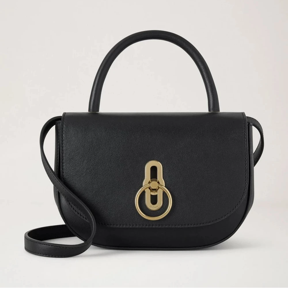 Mulberry Small Amberley Top Handle Smooth Leather Black – HH0096/771A100