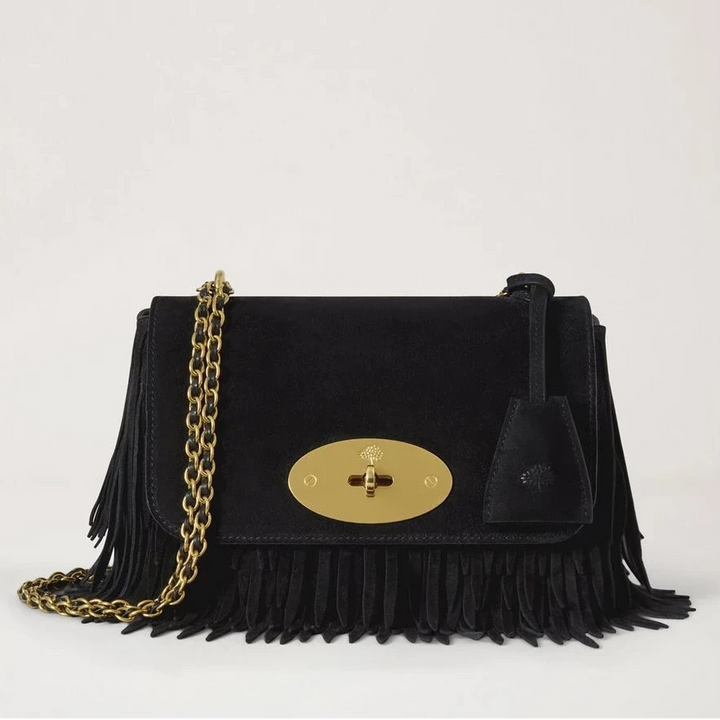 Mulberry Lily Black Suede Fringing – HH0211/047A100