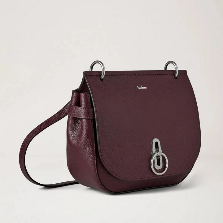 Mulberry Amberley Satchel Small Classic Grain Black Cherry – produktbillede 2