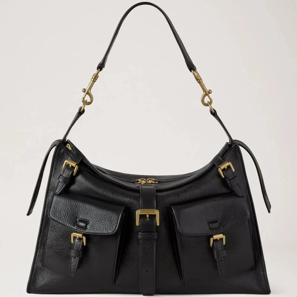 Mulberry Roxanne Shoulder Bag Black High Shine Leather – HH0145/748A100