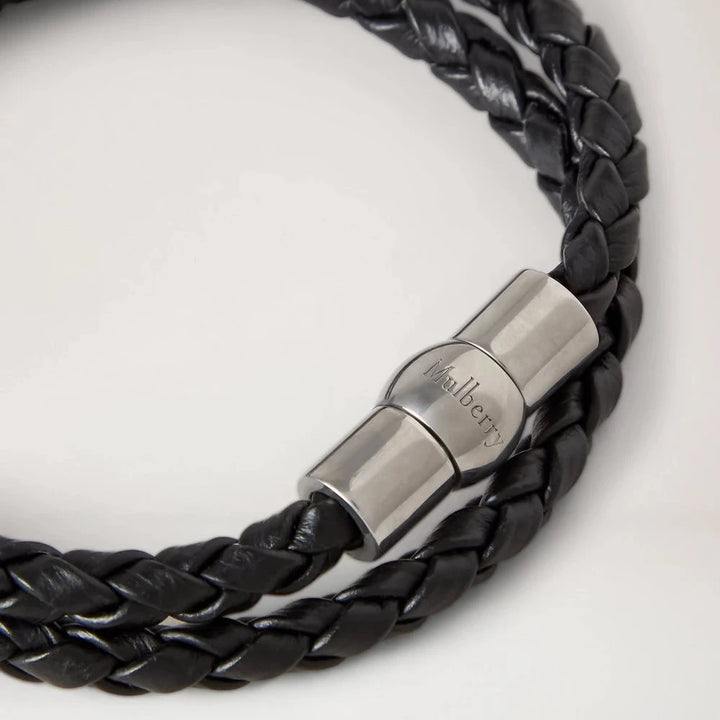 Mulberry Iris Double Bracelet Black Small Classic Grain & Plated Stainless Steel – produktbillede 2