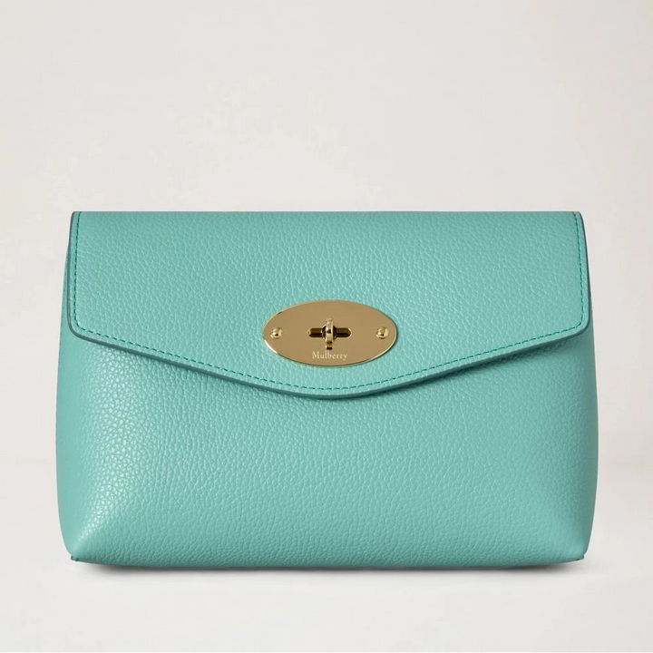 Mulberry Darley Cosmetic Pouch Marina Blue Small Classic Grain – produktbillede 2