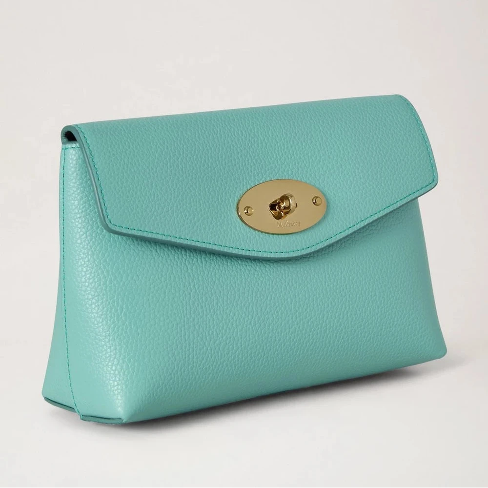 Mulberry Darley Cosmetic Pouch Marina Blue Small Classic Grain – RL5077/205T629
