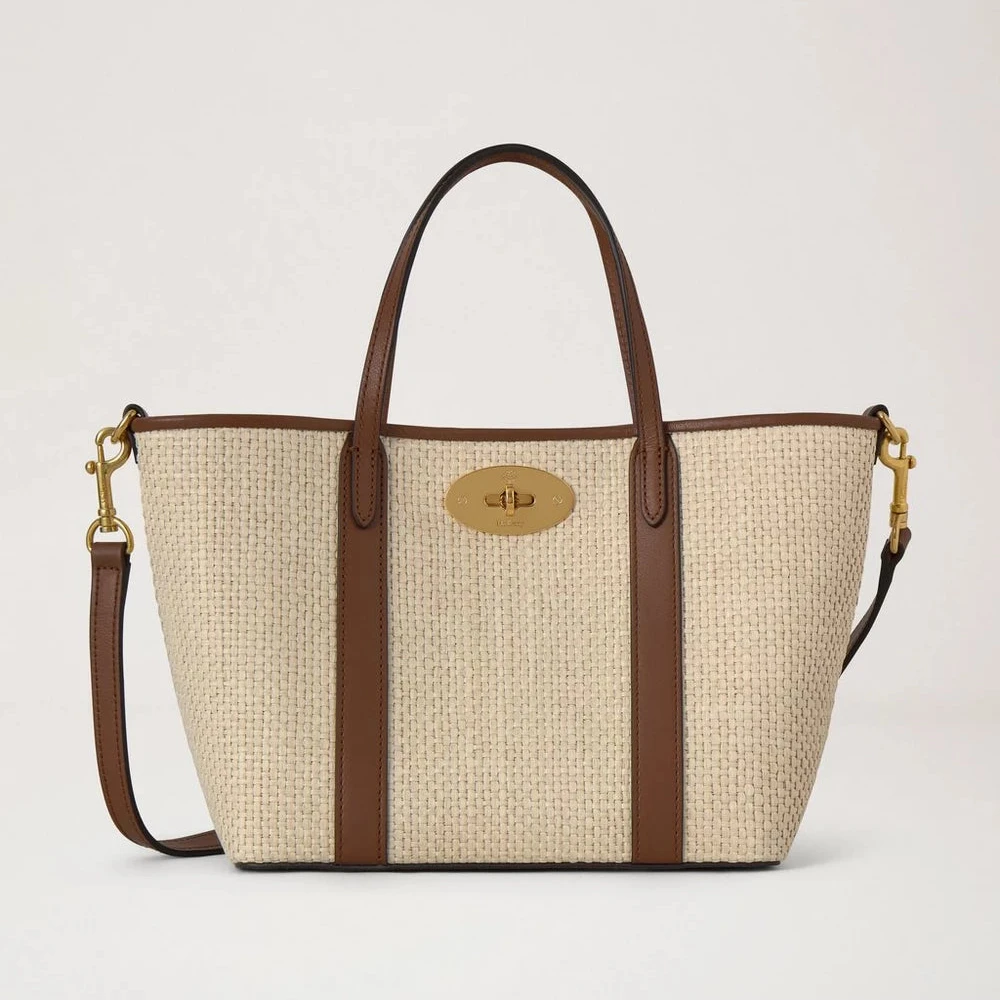 Mulberry Mini Bayswater Tote Ecru & Bright Oak Raffia – RL9075/000H709