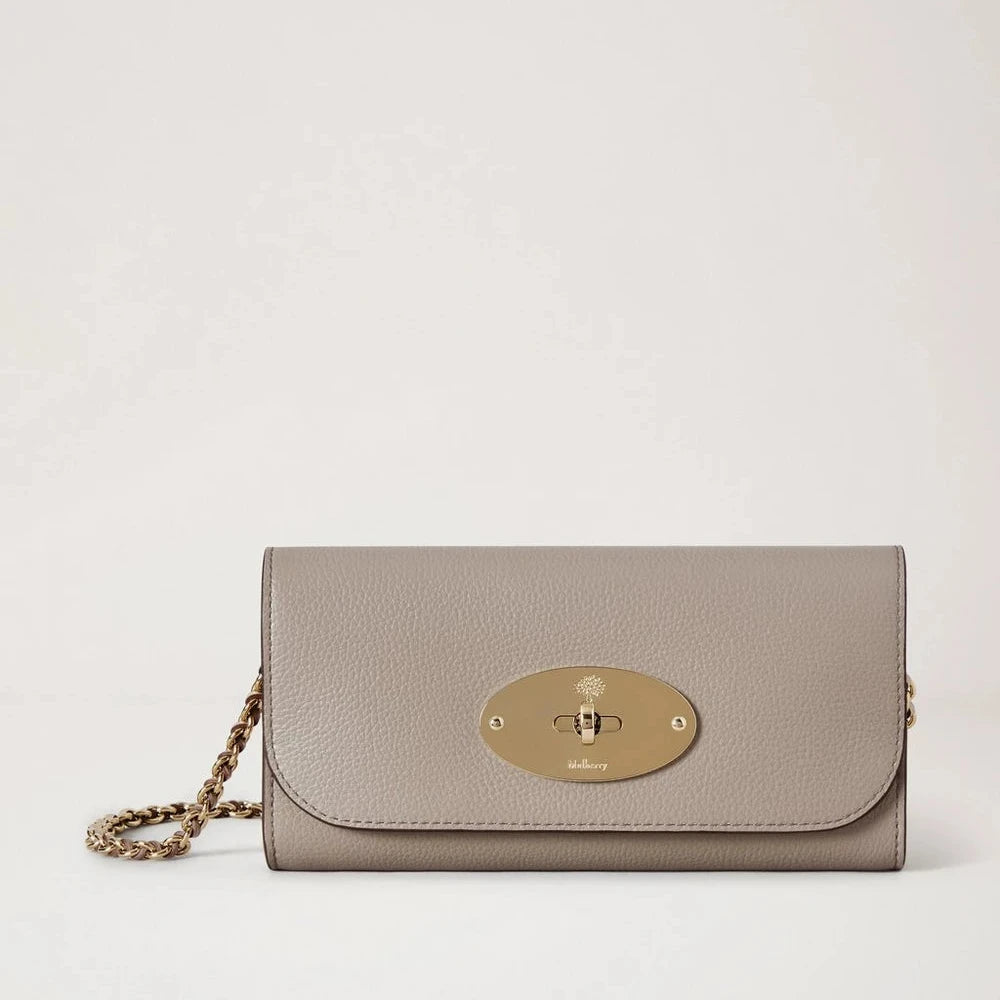 Mulberry Lily Chain Wallet Small Classic Grain Cashmere Taupe – RL9084/205F924