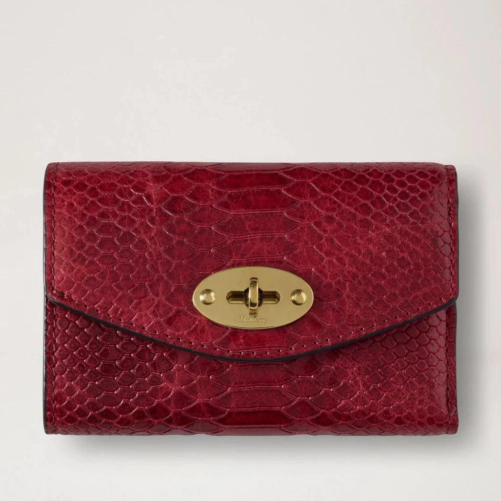 Mulberry Darley Folded Multicard Wallet Waxed Snake Appel Red – RL9094/787K569