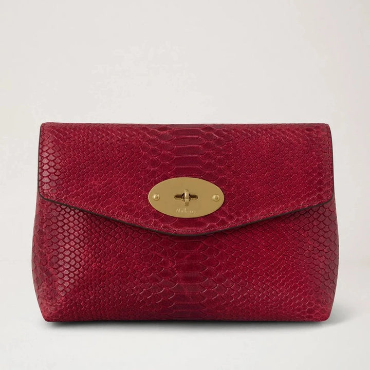 Mulberry Darley Cosmetic Puoch Waxed Snake Appel Red – produktbillede 2