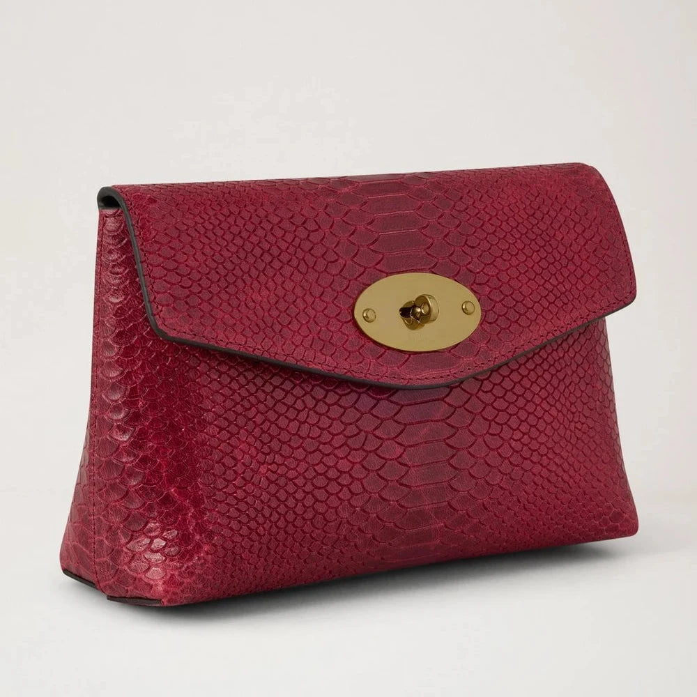 Mulberry Darley Cosmetic Puoch Waxed Snake Appel Red – RL9116/787K569