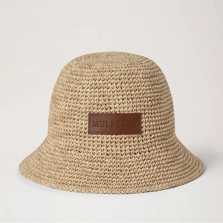 Mulberry Raffia Bucket Hat Natural 100% Paper Raffia – VH4177/222W150-001