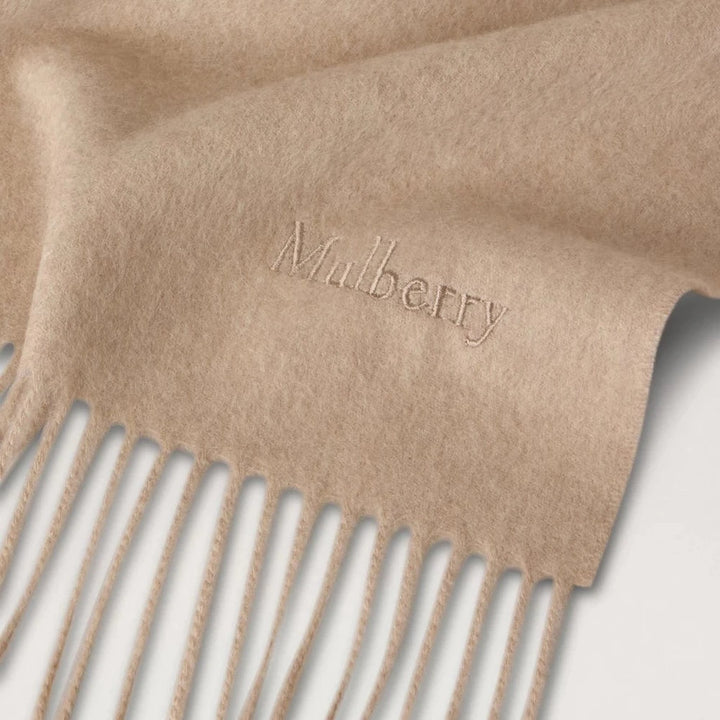 Mulberry Solid Merino Wool Scarf Oat – VS4240/947H660