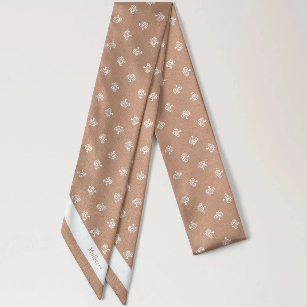 Mulberry Skinny Scarf - Mulberry Tree Camel Recycled Polyester – VS4774/984E618