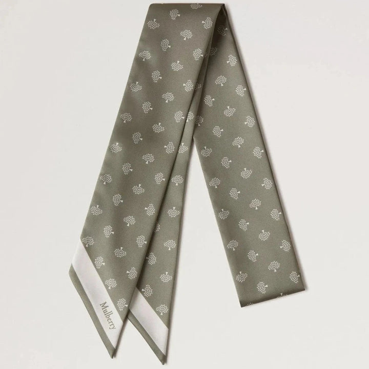 Mulberry Skinny Scarf - Mulberry Tree Linen Green Recycled Polyester – VS4774/984R563