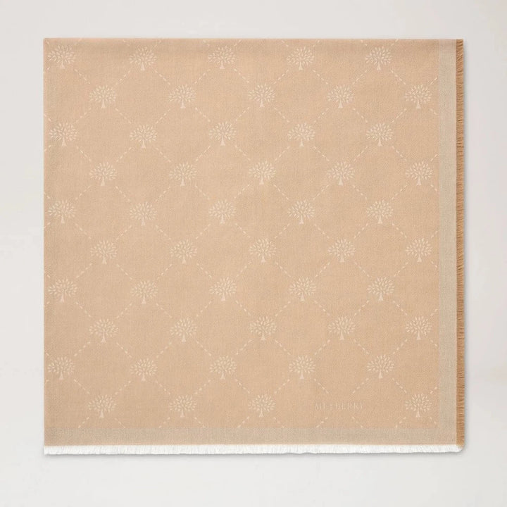 Mulberry Mulberry Diamond Tree Square Camel Cotton – produktbillede 2