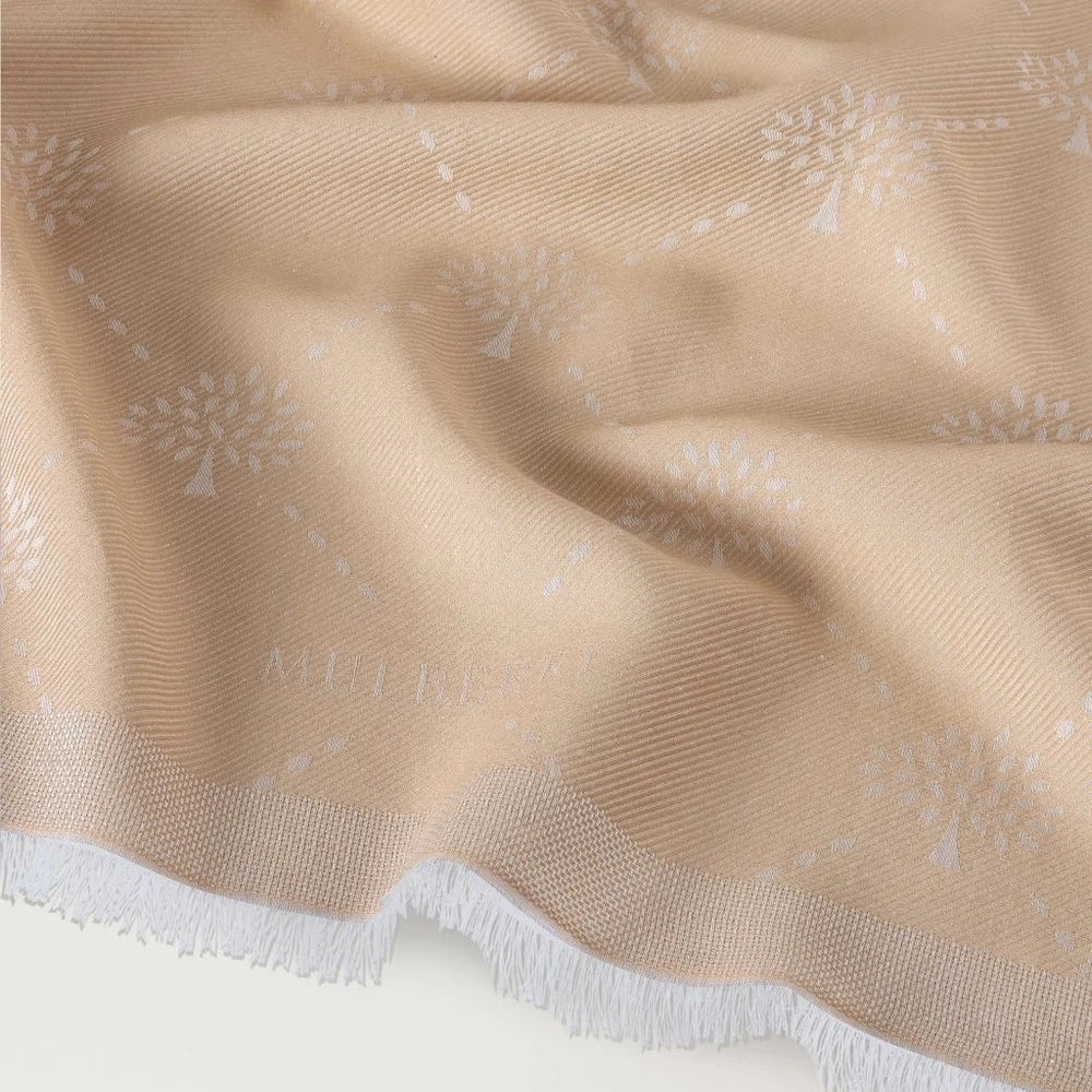 Mulberry Mulberry Diamond Tree Square Camel Cotton – VS4926/243H150