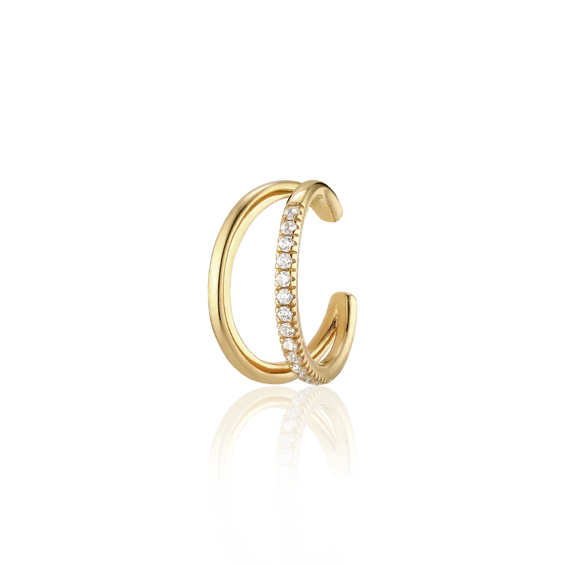 Alura Copenhagen Grace Ear Cuff – Forgyldt Ear Cuff med Zirkonia – AL-ME5004