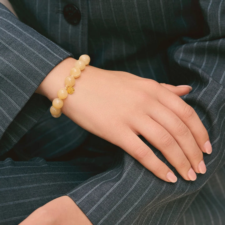 Maanesten Floria Gold-Plated Bracelet with Yellow Calcite – 8706A