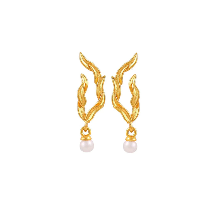 Hultquist Marigold Leaf Earrings - Earrings - S08656G