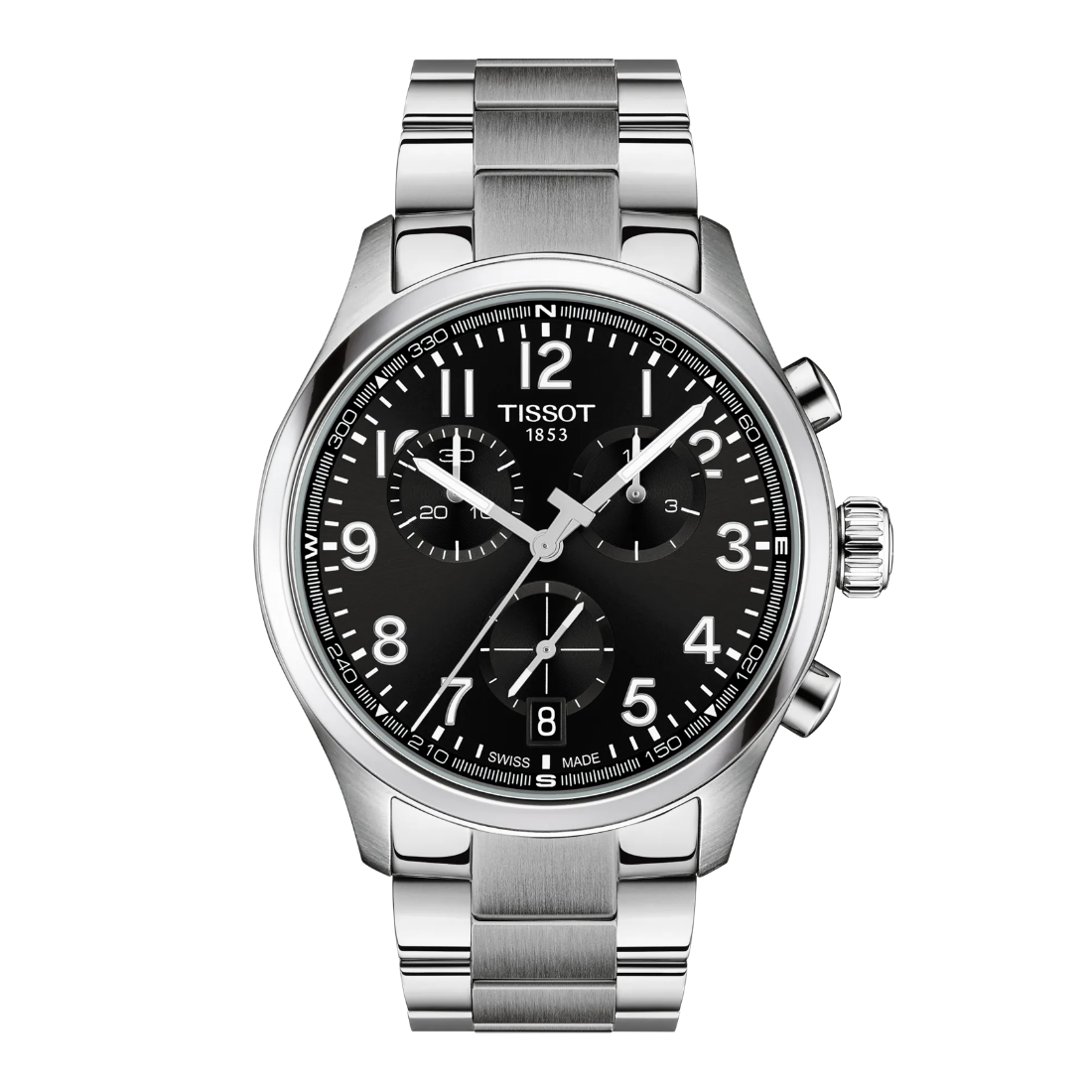 TISSOT CHRONO L 42MM – STÅLLÆNKE / SORT URSKIVE – T1164171105200