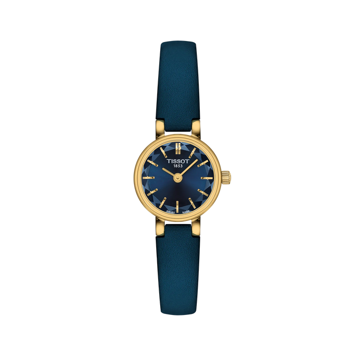TISSOT LOVELY ROUND 19.5MM – GULD PVD / BLÅ SKIVE – T1400093604100
