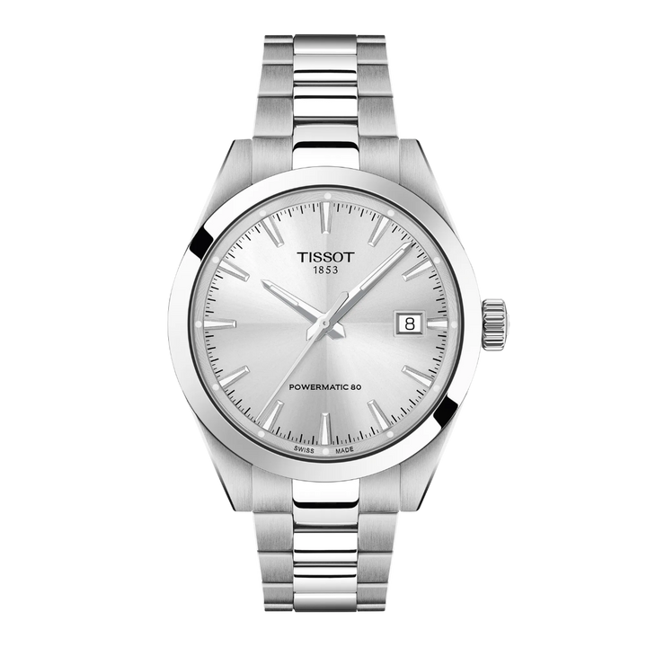 TISSOT GENTLEMAN POWERMATIC 80 - SØLV URSKIVE – T1658071103100