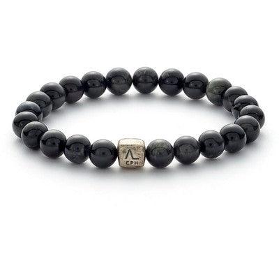 Alexander Lynggaard Bracelet Eagle Eye 8mm with black pearls and silver detail, Model C00810-001