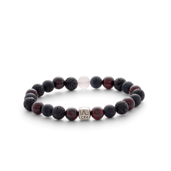 Alexander Lynggaard Bracelet Tokyo 8mm with black, red and a pink pearl, Model C10313-001-1