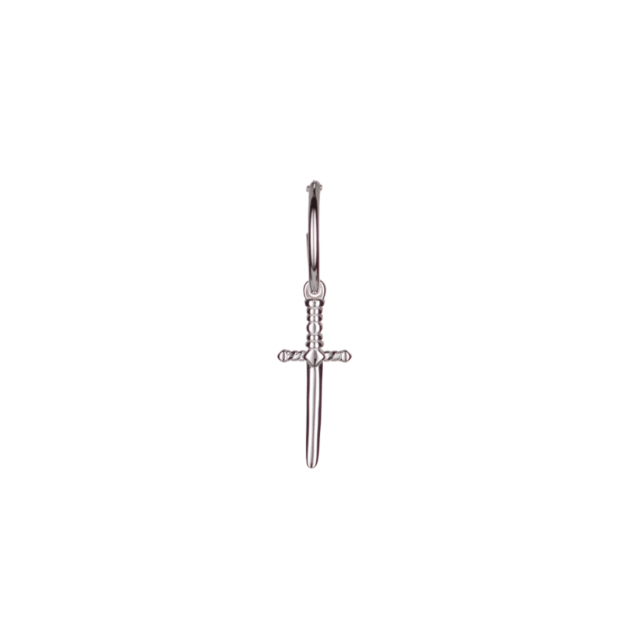 Alexander Lynggaard Hope Dagger Earrings with silver look, simple and stylish design, Model E00003-1.